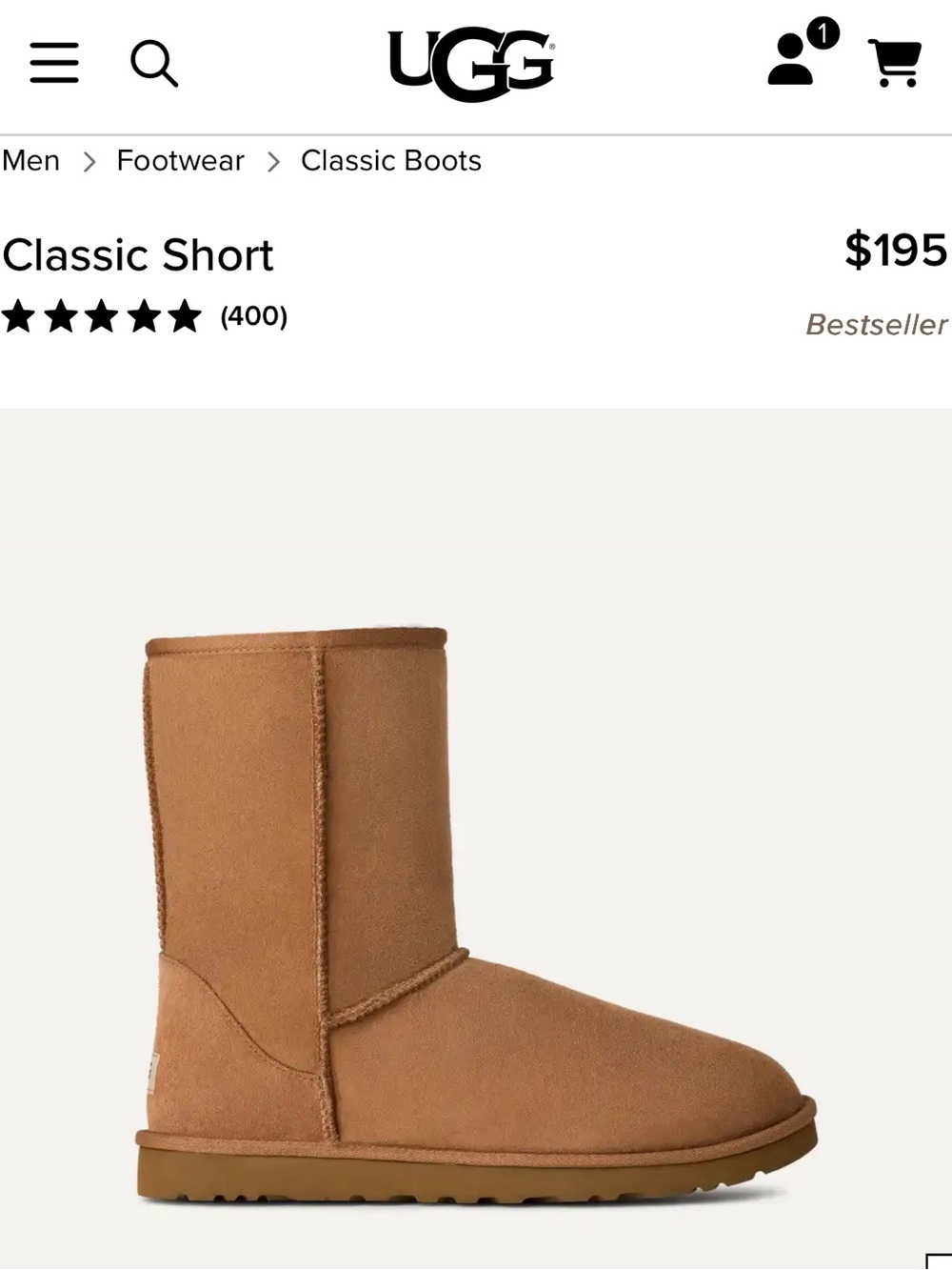 Men’s Ugg Classic Short boots